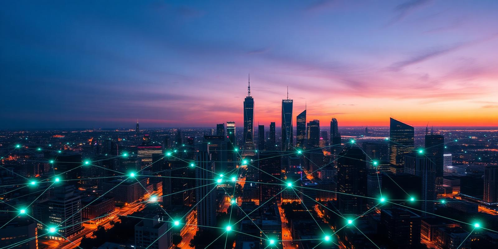 Connected city skyline